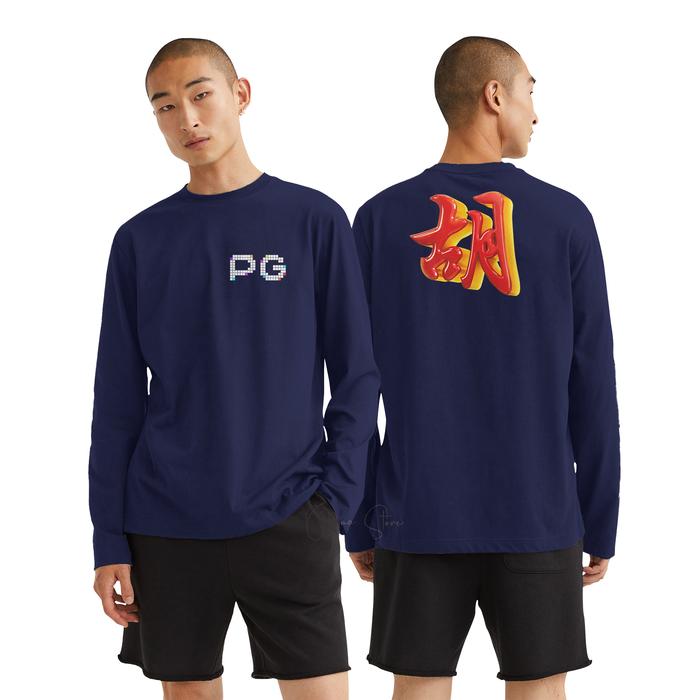 Mahjong Lengan Panjang Biru